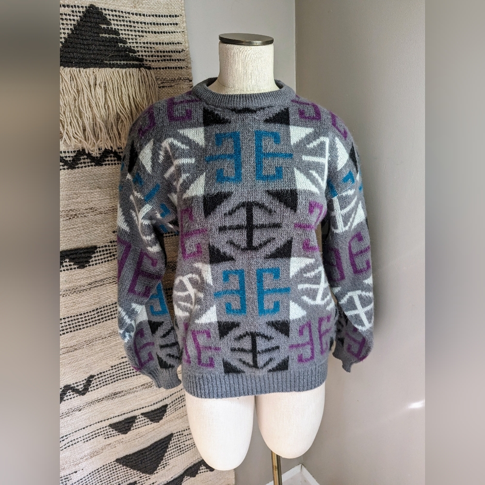 Vintage 80s or 90s Adam Sloane Grandpa Sweater Men's Medium